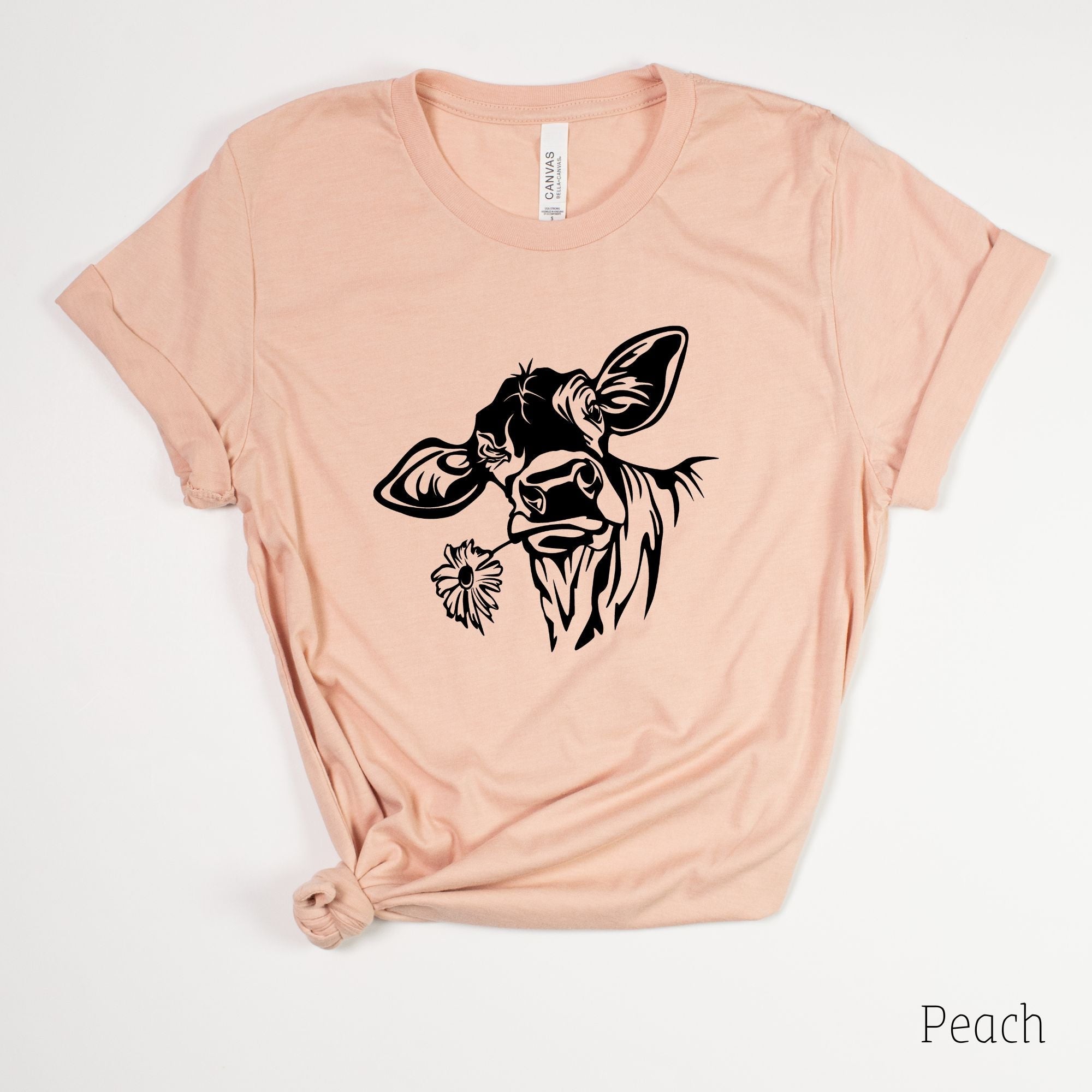Cute Cow Graphic Tee for Women-208 Tees- 208 Tees, A Women's, Men's and Kids Online Graphic Tee Boutique, Located in Spirit Lake, Idaho