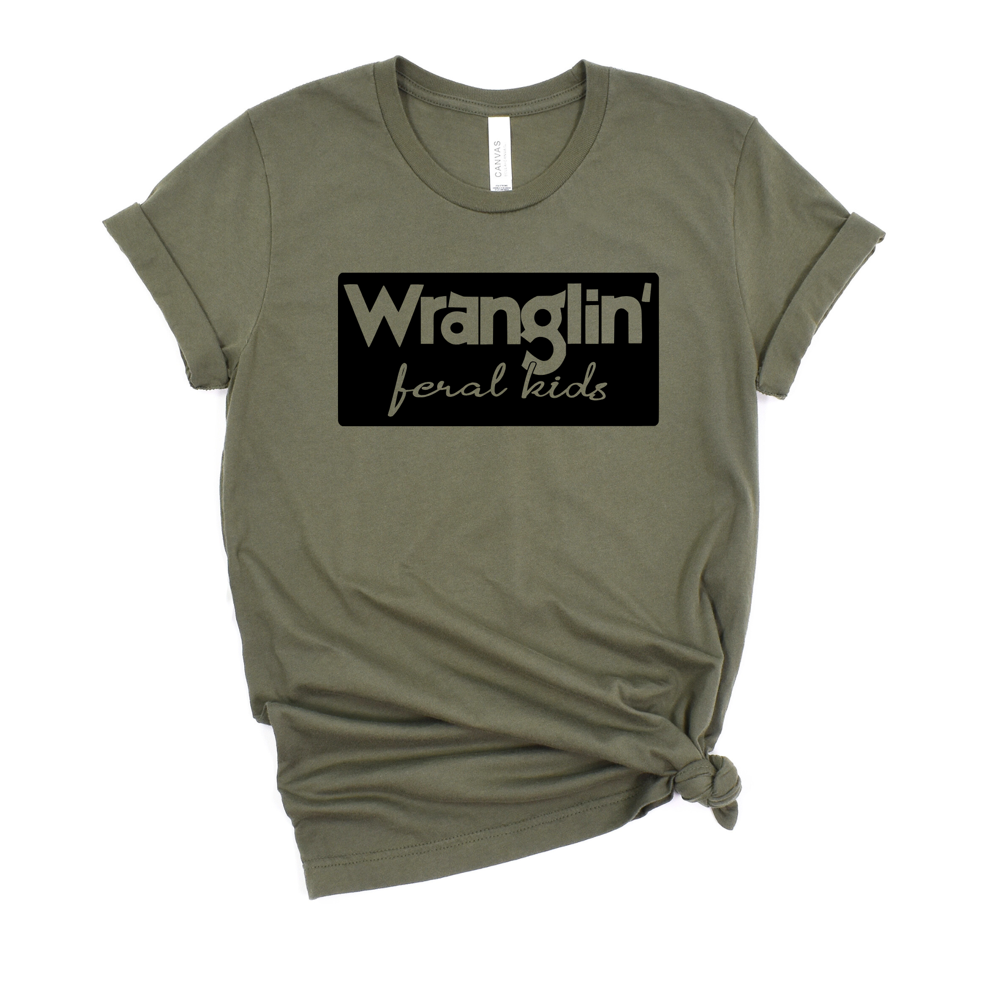 Funny Wranglin’ Feral Kids t-shirt for parents and teachers
