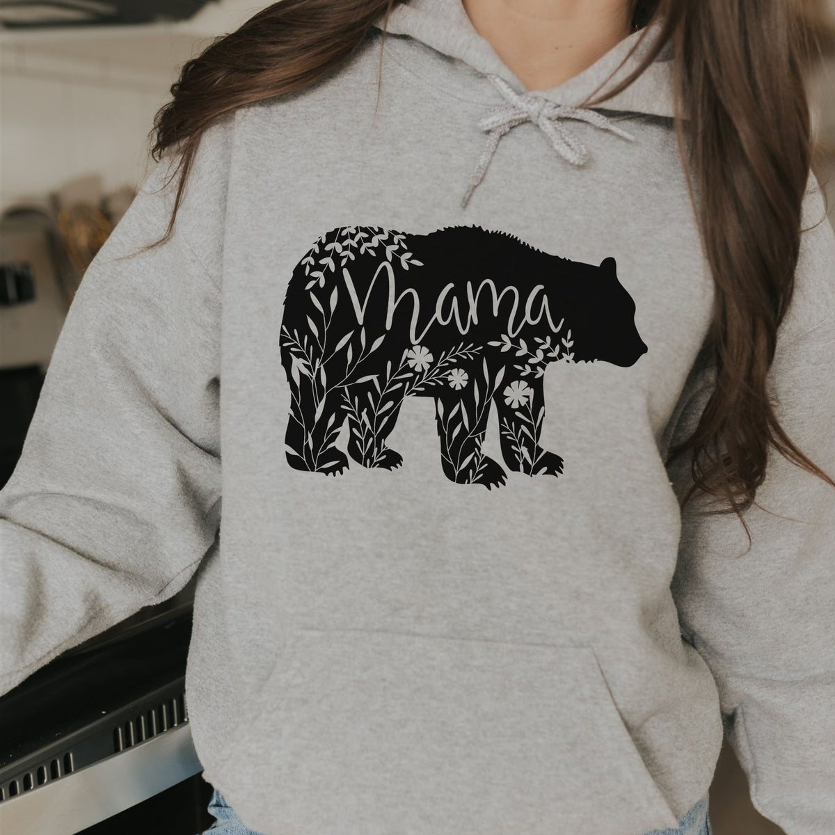 Floral Mama Bear Gildan Sweatshirt Crewneck or Hoodie UNISEX FIT 208 Tees