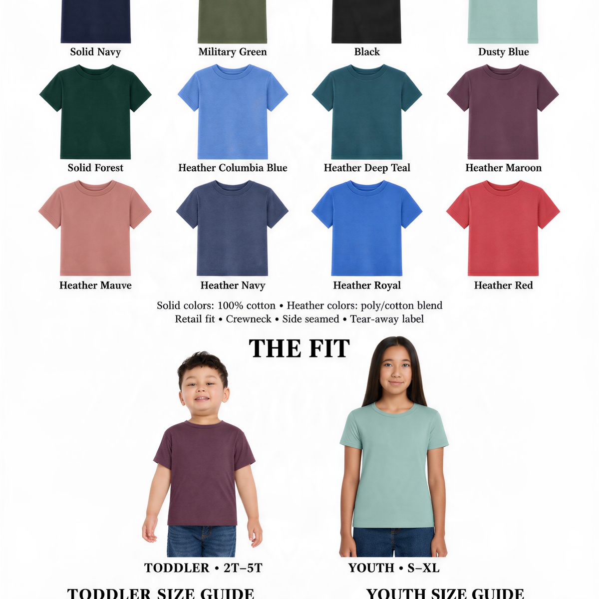a child's t - shirt sizes chart with a child's t -