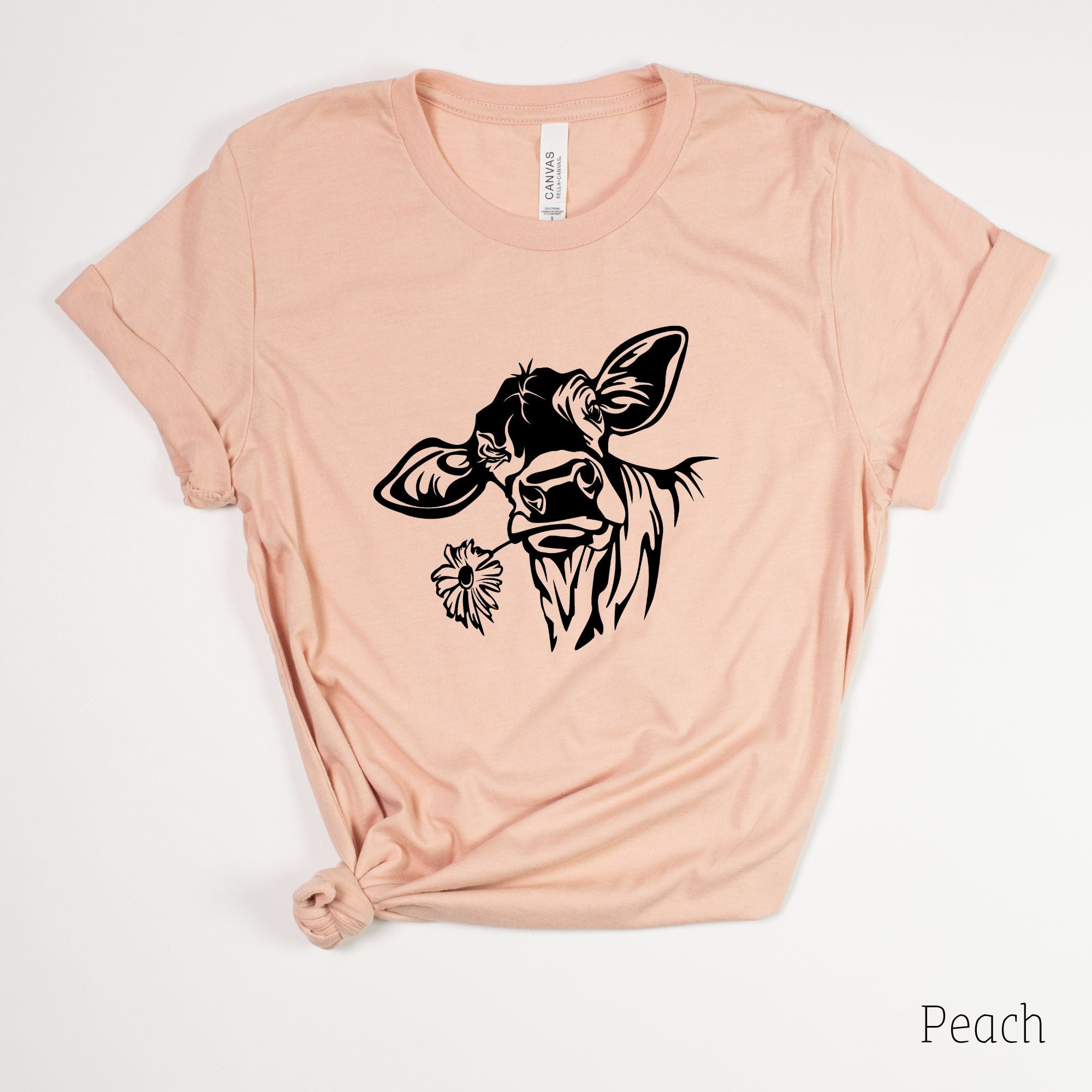 Cute Cow Graphic Tee for Women-208 Tees- 208 Tees, A Women's, Men's and Kids Online Graphic Tee Boutique, Located in Spirit Lake, Idaho