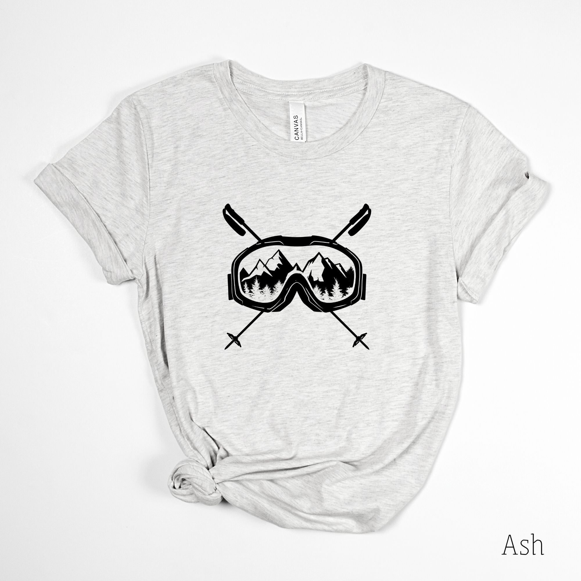 Skiing TShirt Skier Graphic Tee Ski 30T-208 Tees- 208 Tees, A Women's, Men's and Kids Online Graphic Tee Boutique, Located in Spirit Lake, Idaho