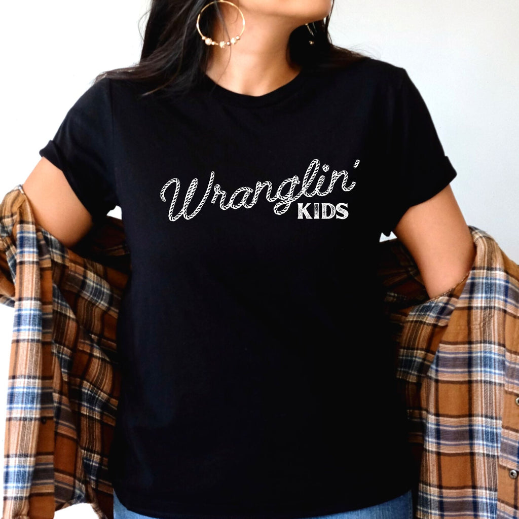 Wranglin' Kids Graphic Tee, Funny Shirt for Mom 177T-208 Tees- 208 Tees, A Women's, Men's and Kids Online Graphic Tee Boutique, Located in Spirit Lake, Idaho