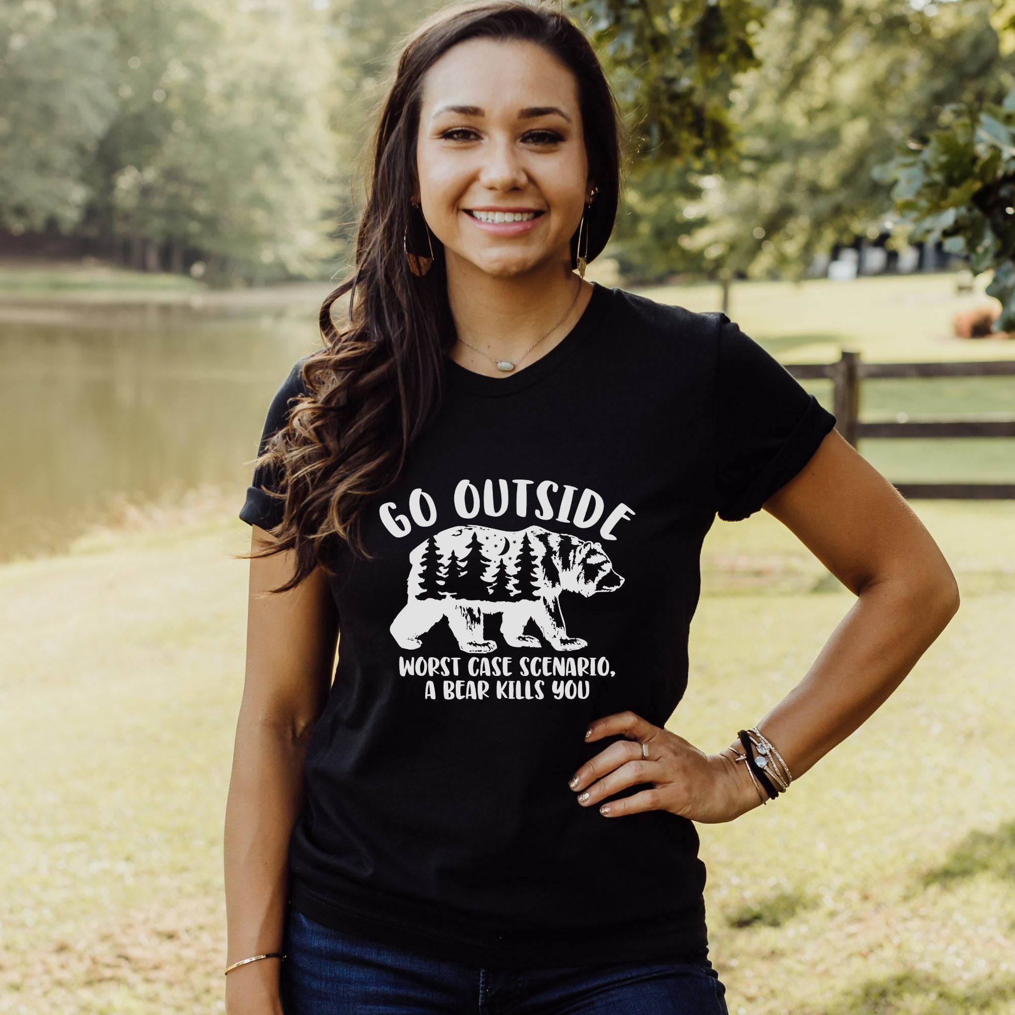 Funny Bear TShirt for Women-208 Tees- 208 Tees, A Women's, Men's and Kids Online Graphic Tee Boutique, Located in Spirit Lake, Idaho