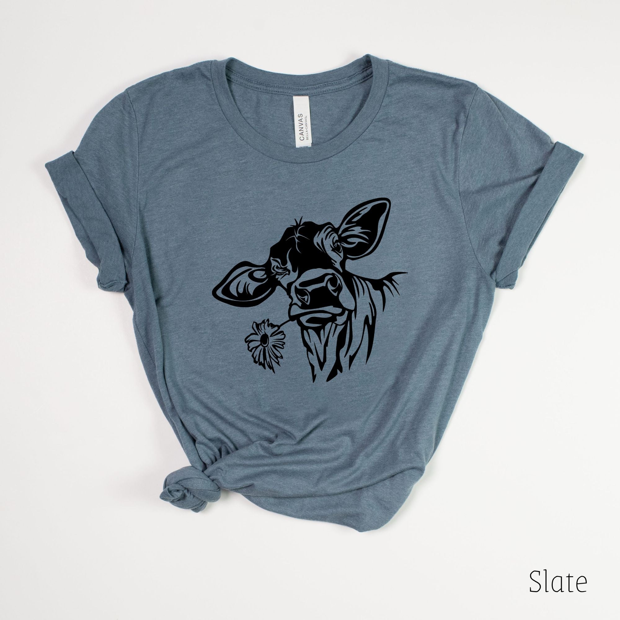 Cute Cow Graphic Tee for Women-208 Tees- 208 Tees, A Women's, Men's and Kids Online Graphic Tee Boutique, Located in Spirit Lake, Idaho