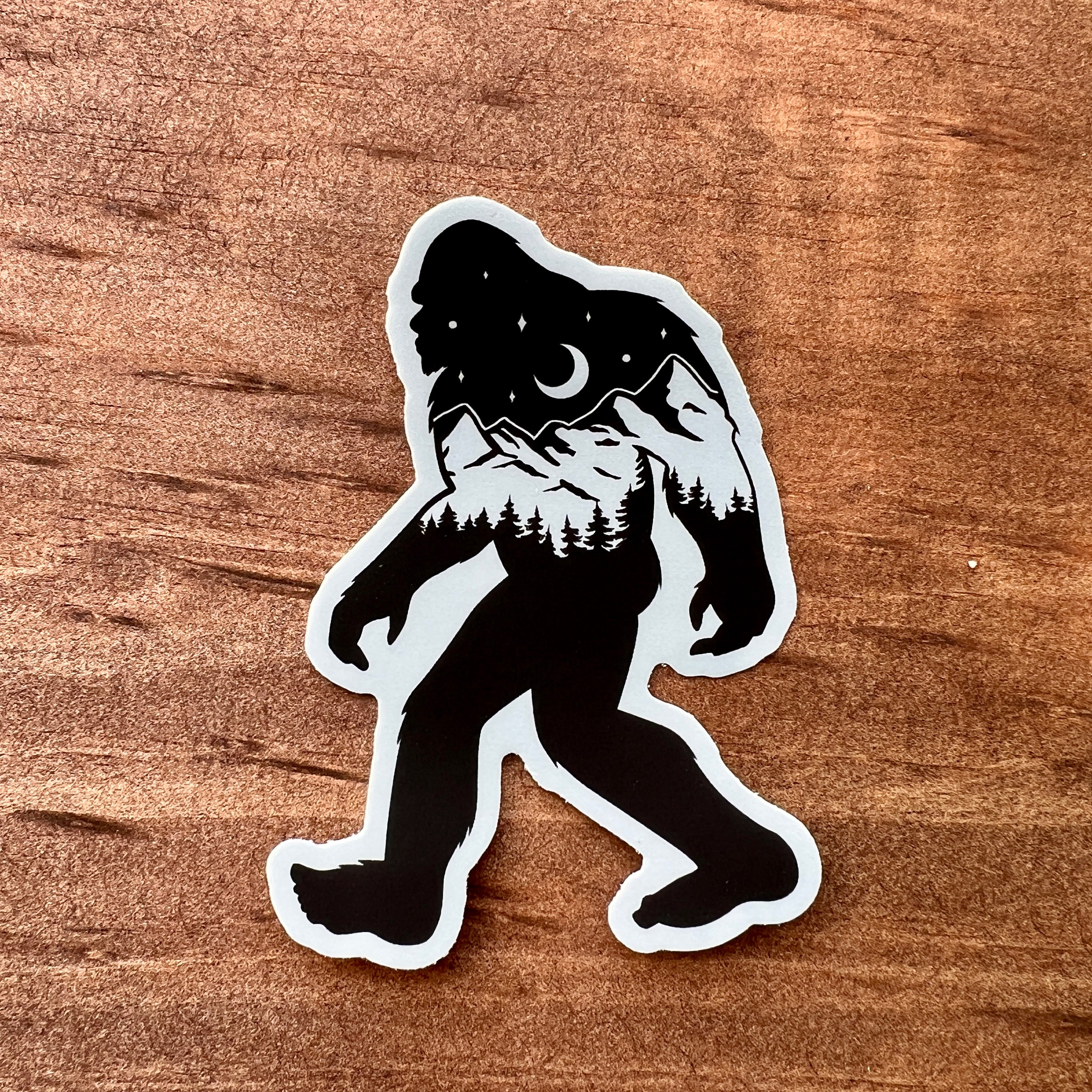 Bigfoot Nature Sticker-Sticker-208 Tees- 208 Tees, A Women's, Men's and Kids Online Graphic Tee Boutique, Located in Spirit Lake, Idaho