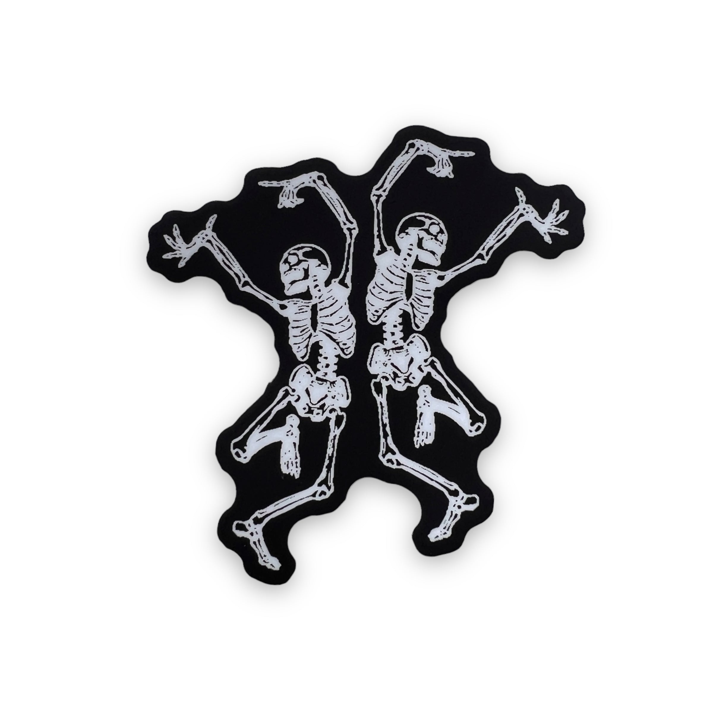 Skeleton Dancing Sticker-Sticker-208 Tees- 208 Tees, A Women's, Men's and Kids Online Graphic Tee Boutique, Located in Spirit Lake, Idaho