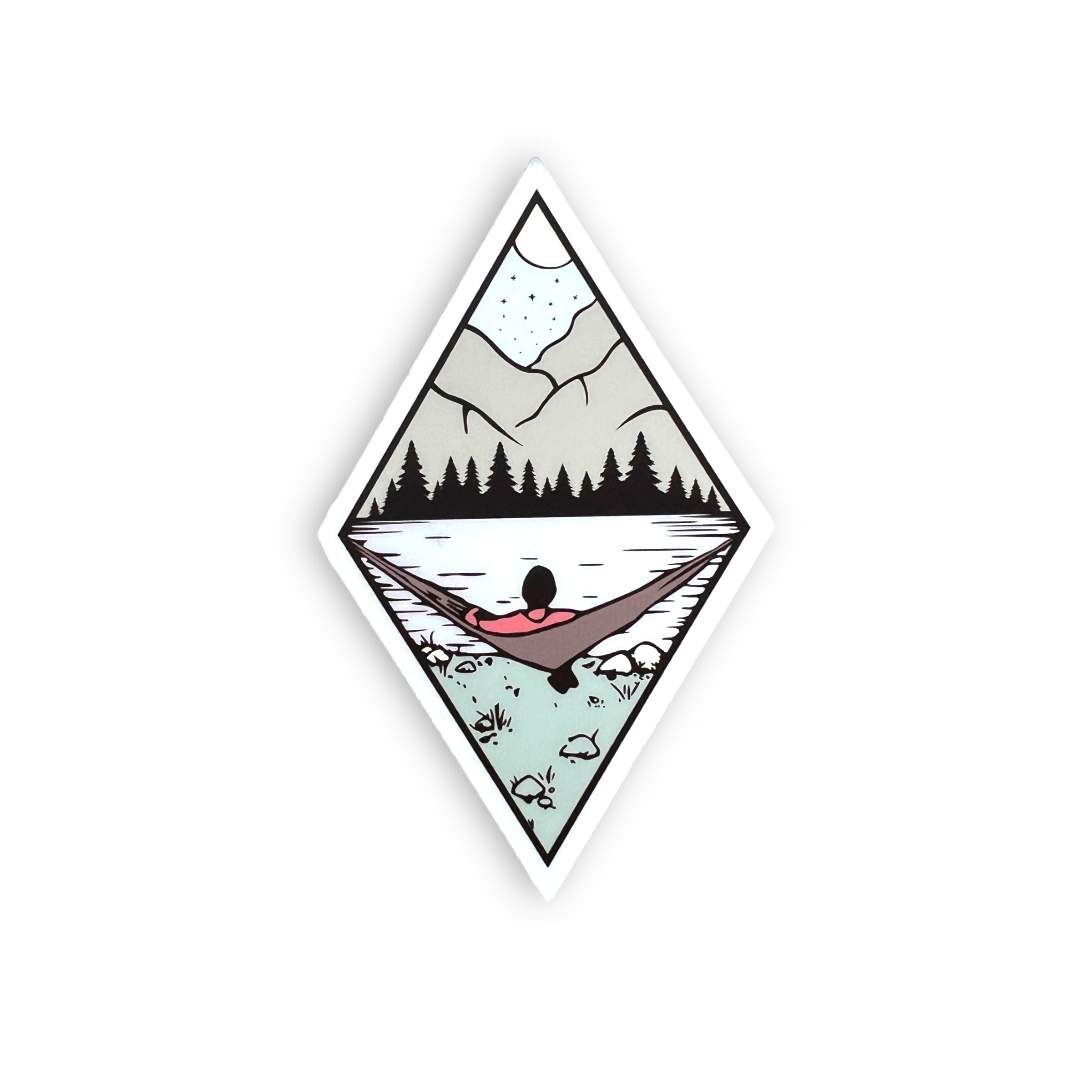 Pitch a Hammock Sticker-Sticker-208 Tees- 208 Tees, A Women's, Men's and Kids Online Graphic Tee Boutique, Located in Spirit Lake, Idaho