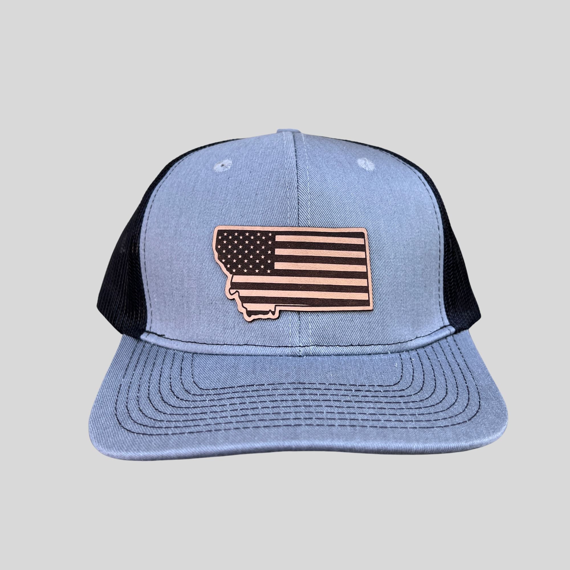 Montana Flag Hat-Hats-208 Tees- 208 Tees, A Women's, Men's and Kids Online Graphic Tee Boutique, Located in Spirit Lake, Idaho