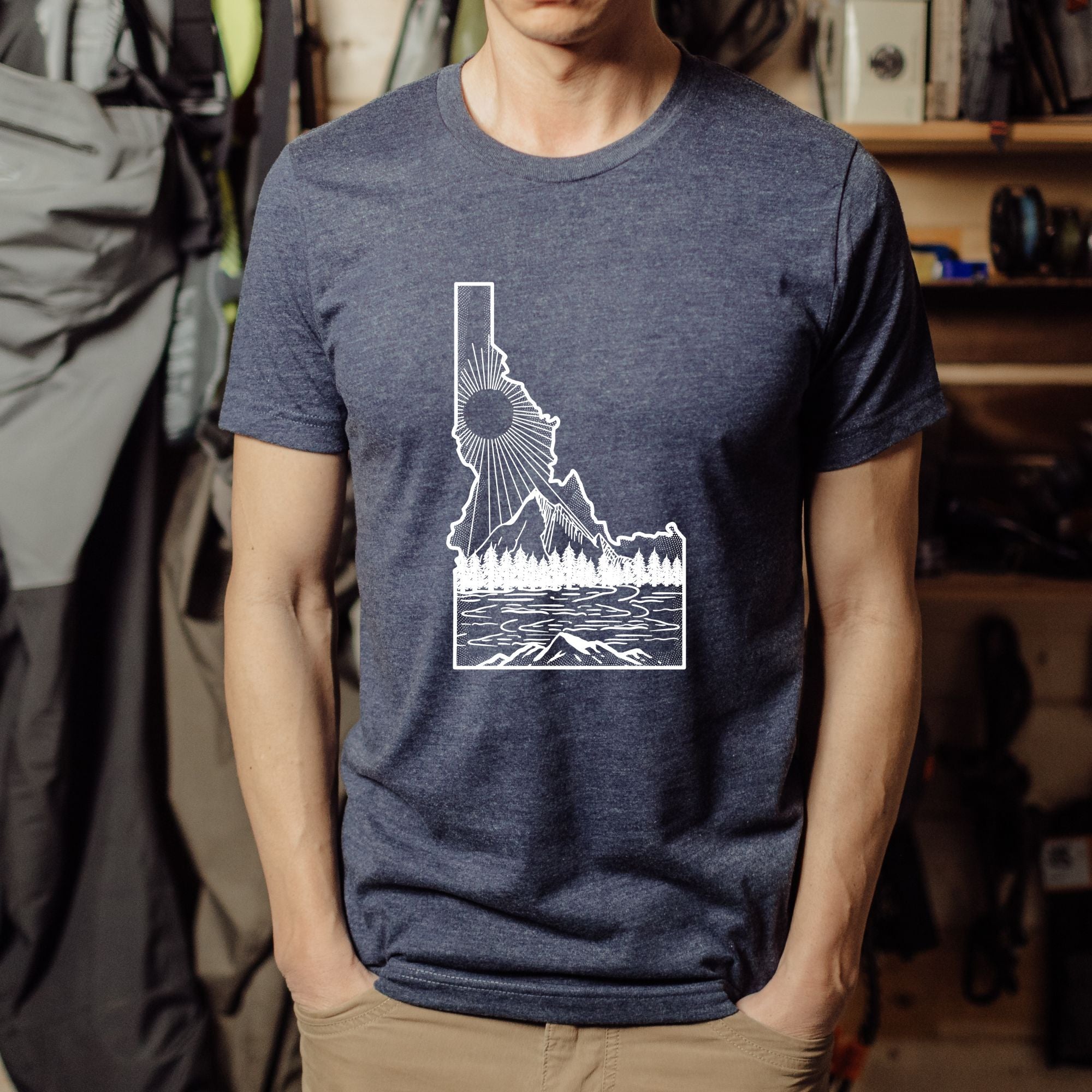 Idaho Sunshine TShirt for Men 20T-208 Tees- 208 Tees, A Women's, Men's and Kids Online Graphic Tee Boutique, Located in Spirit Lake, Idaho