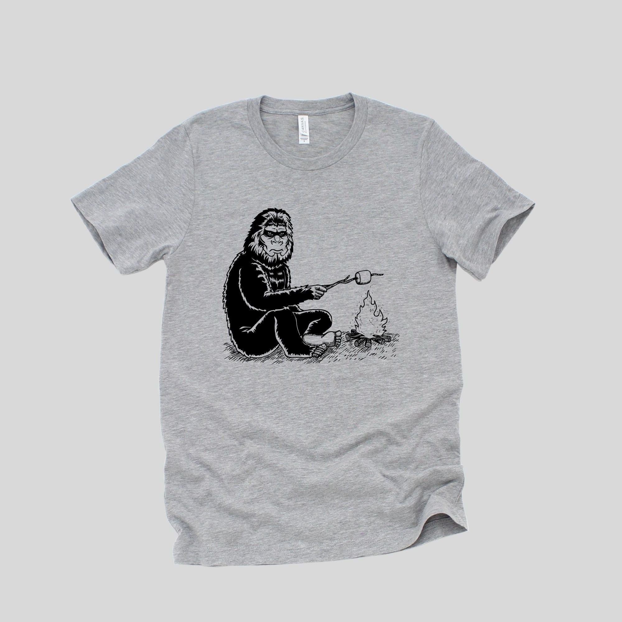 Bigfoot Smore Shirt for Men-208 Tees- 208 Tees, A Women's, Men's and Kids Online Graphic Tee Boutique, Located in Spirit Lake, Idaho