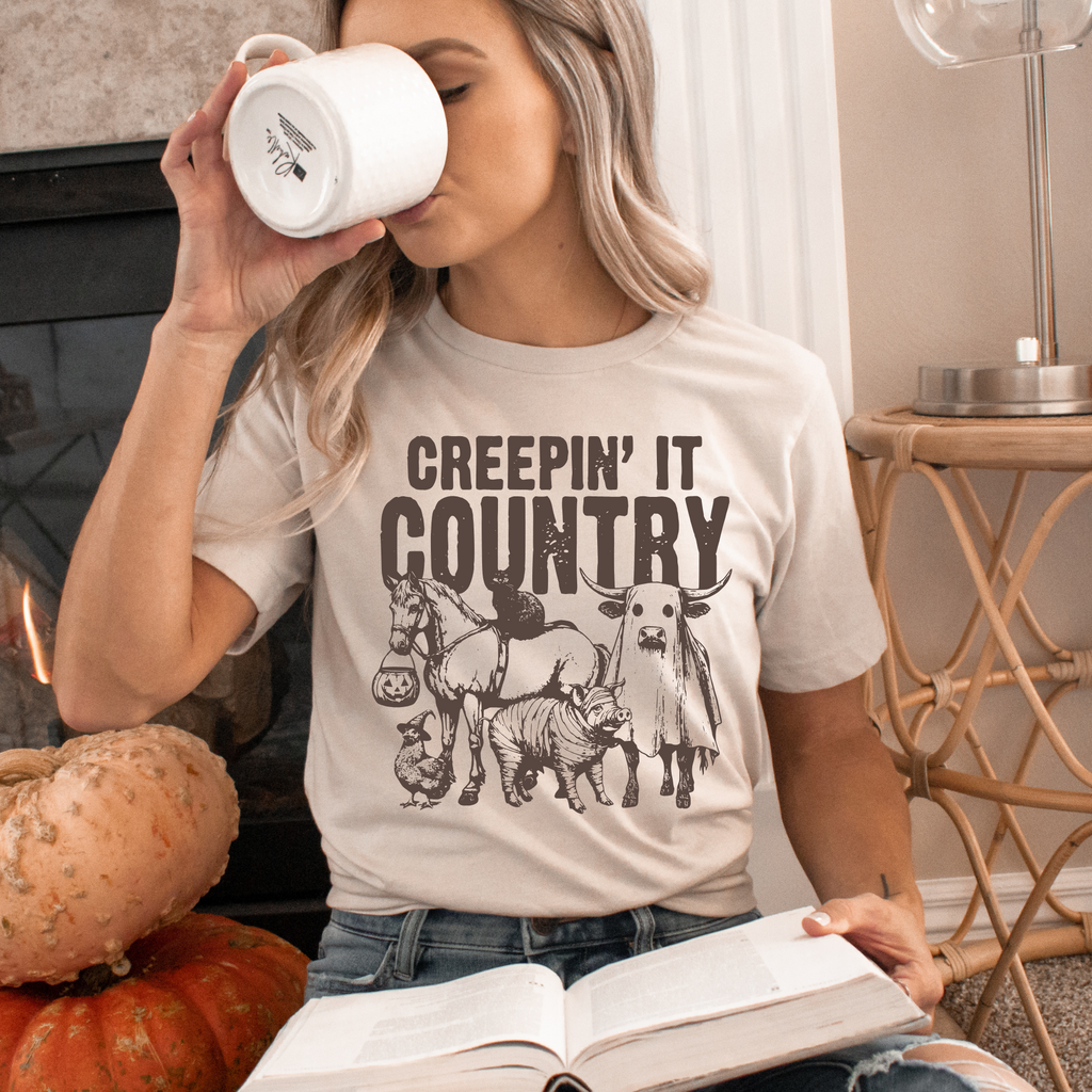 Funny farm animal Halloween graphic tee