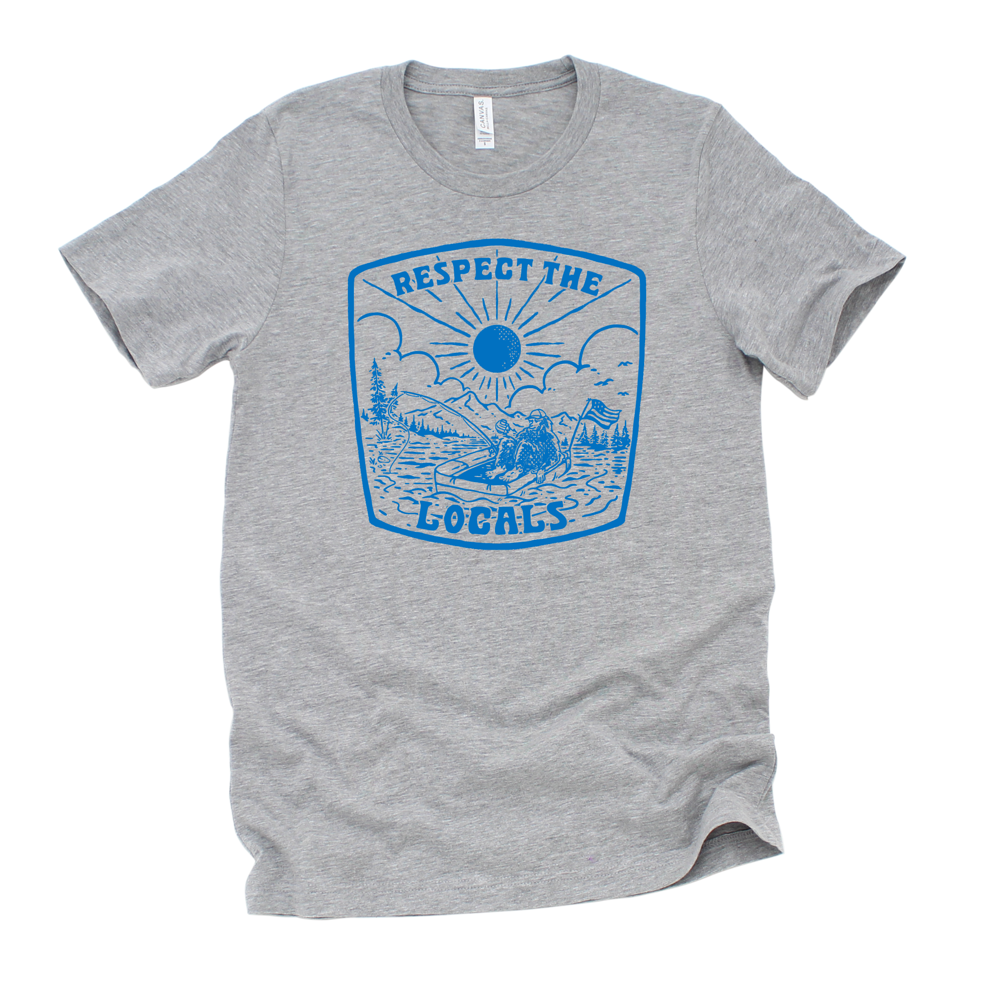 Funny Bigfoot t-shirt with camping scene and words “Breakin Hearts and Rippin Farts”