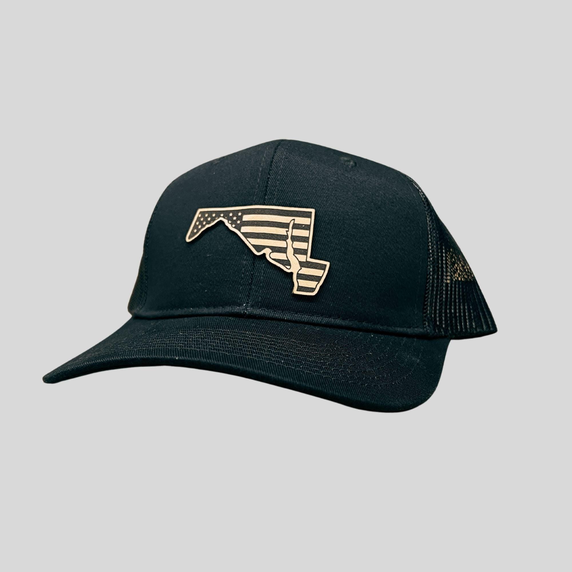 Maryland Flag Hat-Hats-208 Tees- 208 Tees, A Women's, Men's and Kids Online Graphic Tee Boutique, Located in Spirit Lake, Idaho