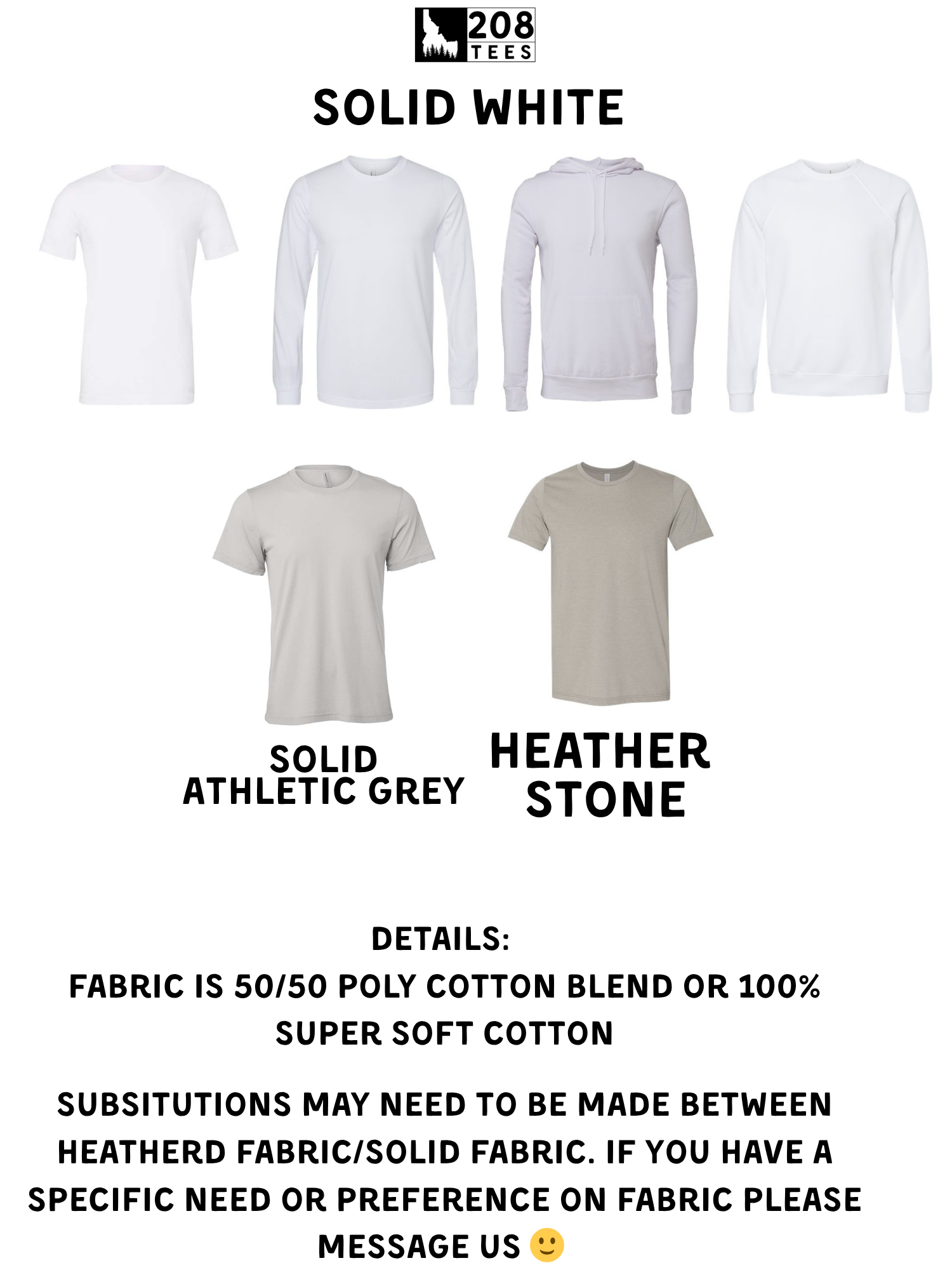 a collection of solid white long-sleeved T-shirts in various colors, including solid grey, Heather stone, and solid athletic grey.