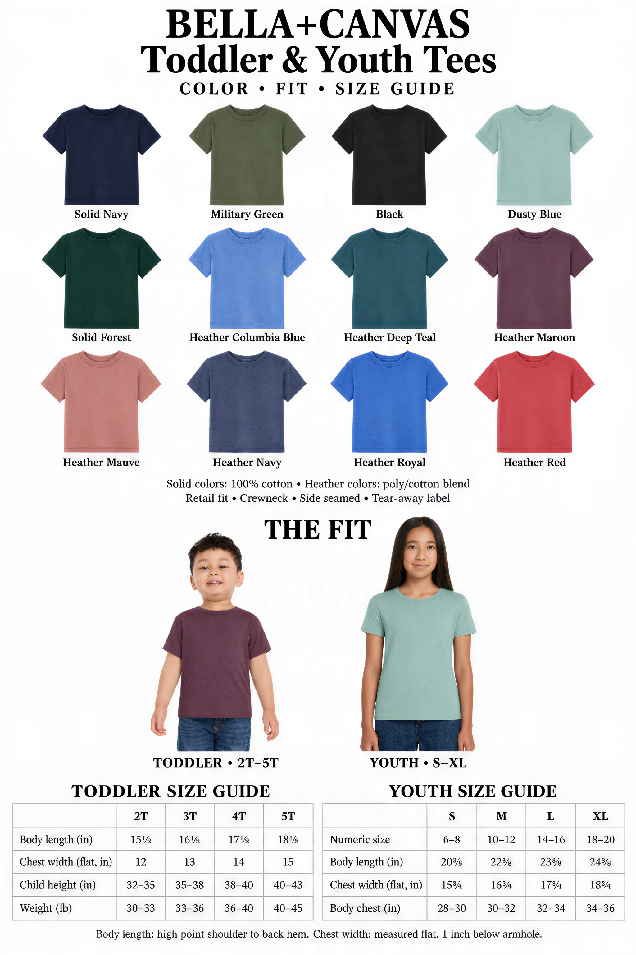 a child's t - shirt sizes chart with a child's t -