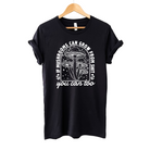 Funny mushroom t-shirt with motivational quote and graphic