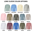 a collection of long-sleeve t-shirts in various colors, including solid white, solid gray, solid blue, solid green, solid brown, solid pink, solid black, solid olive, solid military, solid slate, solid gray, solid brown, solid pink, solid white, solid purple, and solid royal.