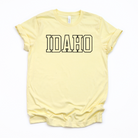 Classic Idaho t-shirt with college font lettering