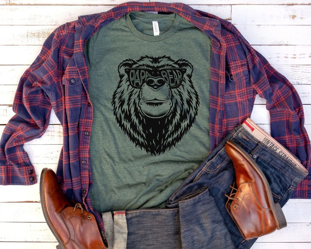 Papa Bear T-Shirt-208 Tees- 208 Tees, A Women's, Men's and Kids Online Graphic Tee Boutique, Located in Spirit Lake, Idaho
