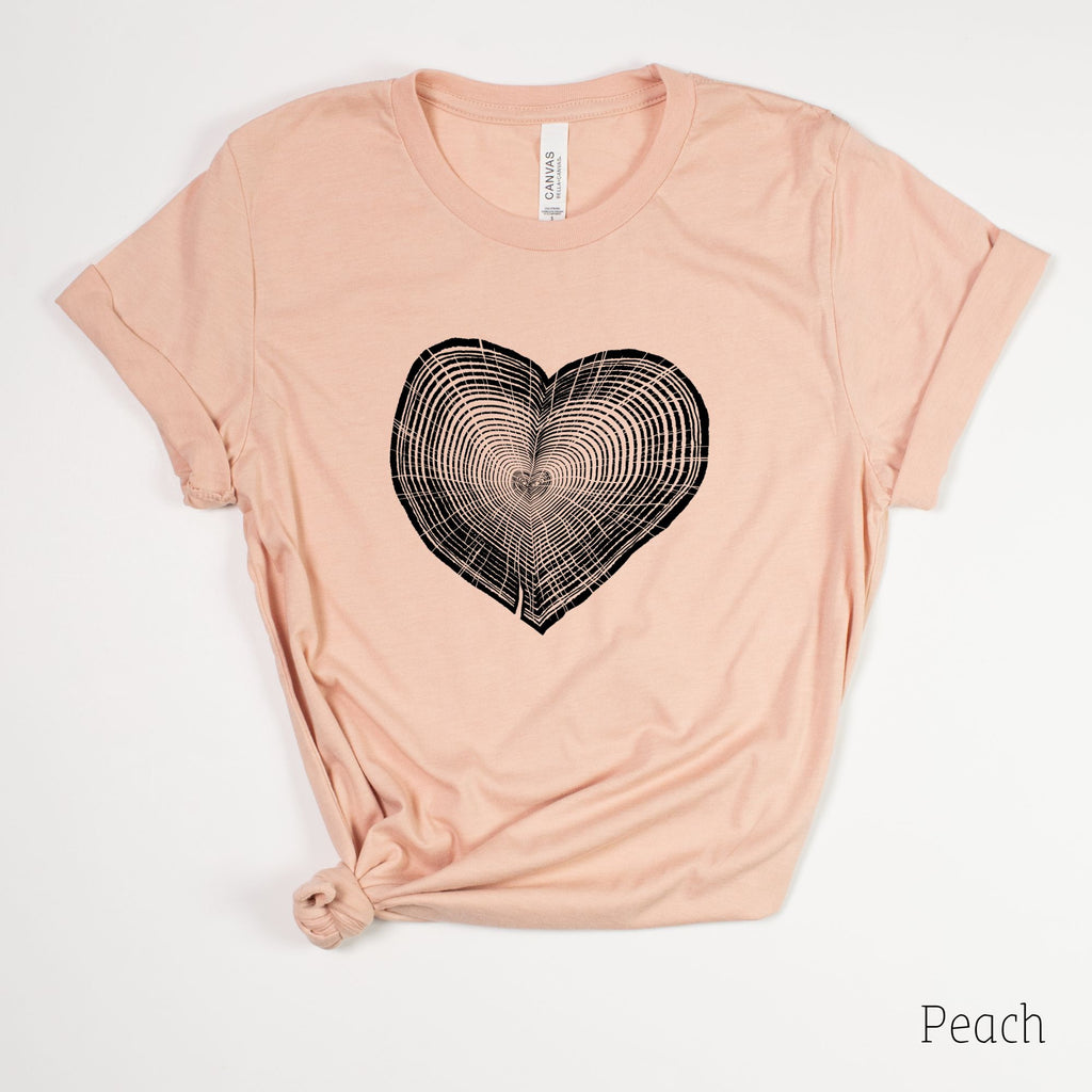 Tree Trunk Heart Shirt for Women-208 Tees- 208 Tees, A Women's, Men's and Kids Online Graphic Tee Boutique, Located in Spirit Lake, Idaho