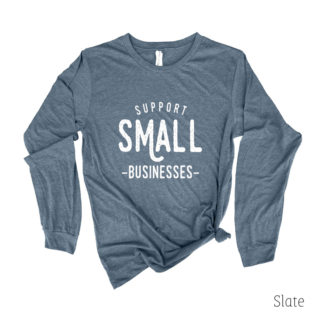 Support Local Long Sleeve 36T-Long Sleeves-208 Tees- 208 Tees, A Women's, Men's and Kids Online Graphic Tee Boutique, Located in Spirit Lake, Idaho