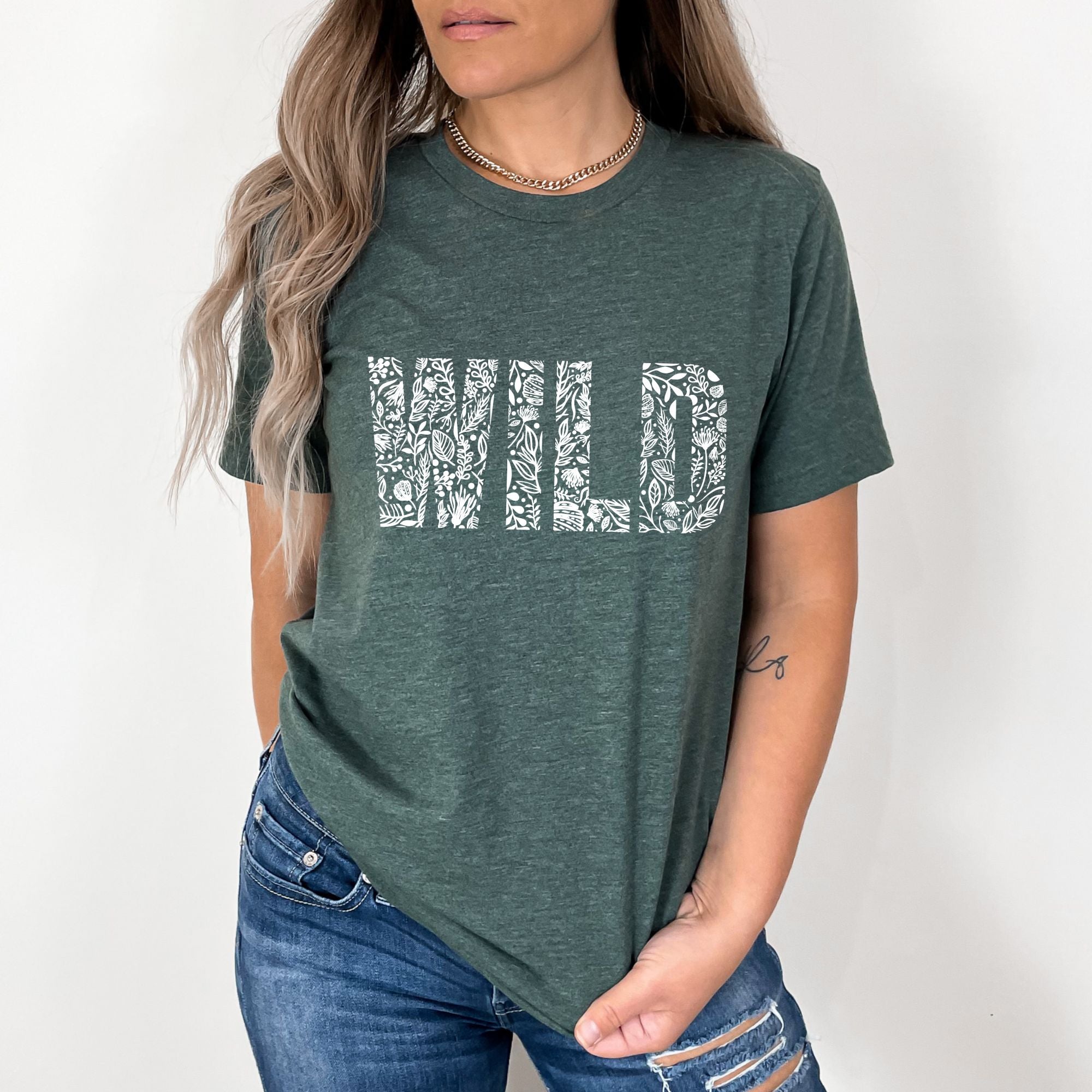 Floral Wild Tee 35T-208 Tees- 208 Tees, A Women's, Men's and Kids Online Graphic Tee Boutique, Located in Spirit Lake, Idaho