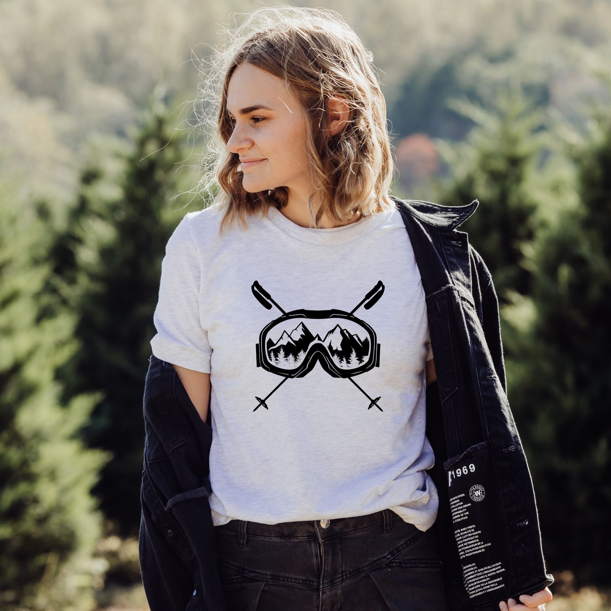 Skiing TShirt Skier Graphic Tee Ski 30T-208 Tees- 208 Tees, A Women's, Men's and Kids Online Graphic Tee Boutique, Located in Spirit Lake, Idaho