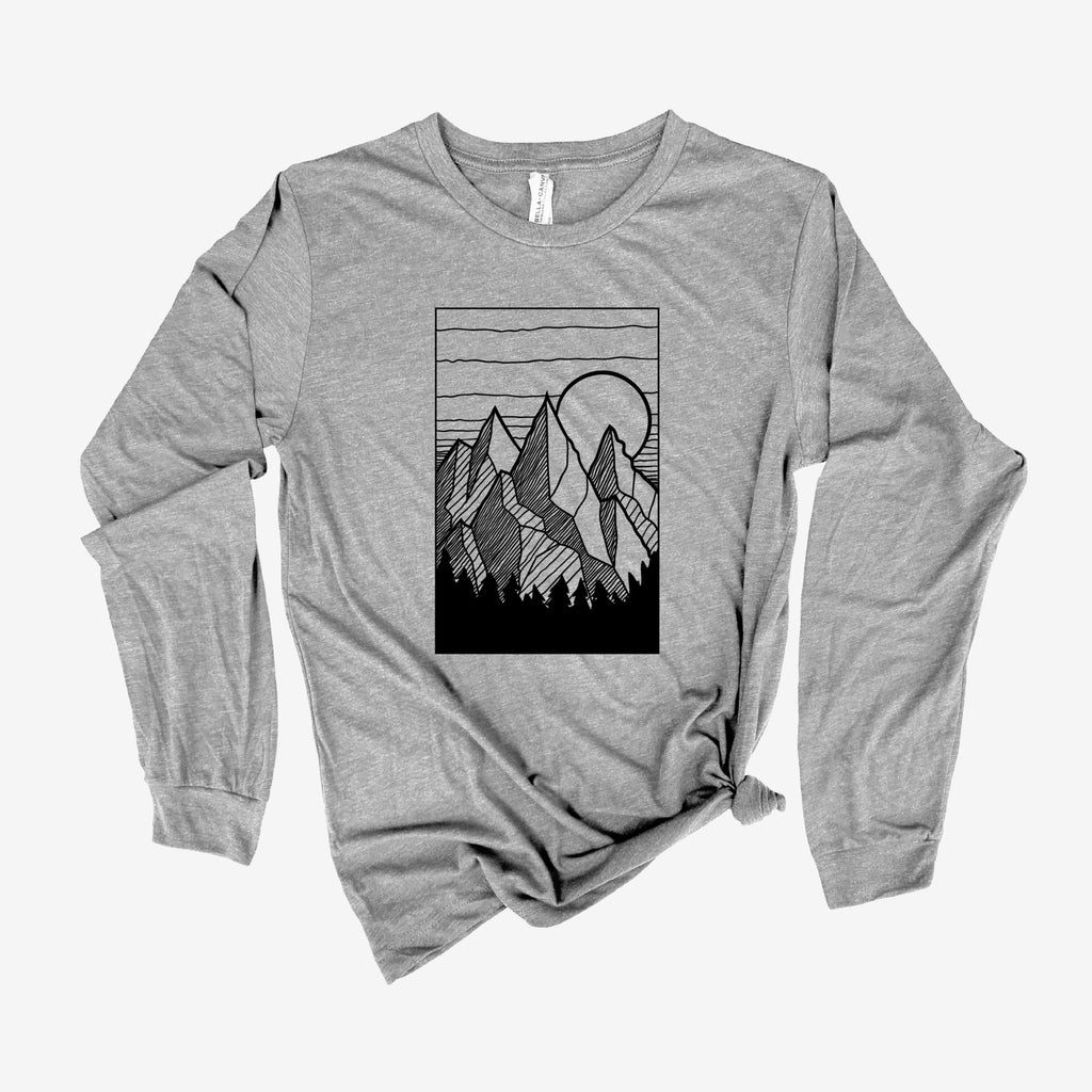 Rectangle Long Sleeve 33T-Long Sleeves-208 Tees- 208 Tees, A Women's, Men's and Kids Online Graphic Tee Boutique, Located in Spirit Lake, Idaho