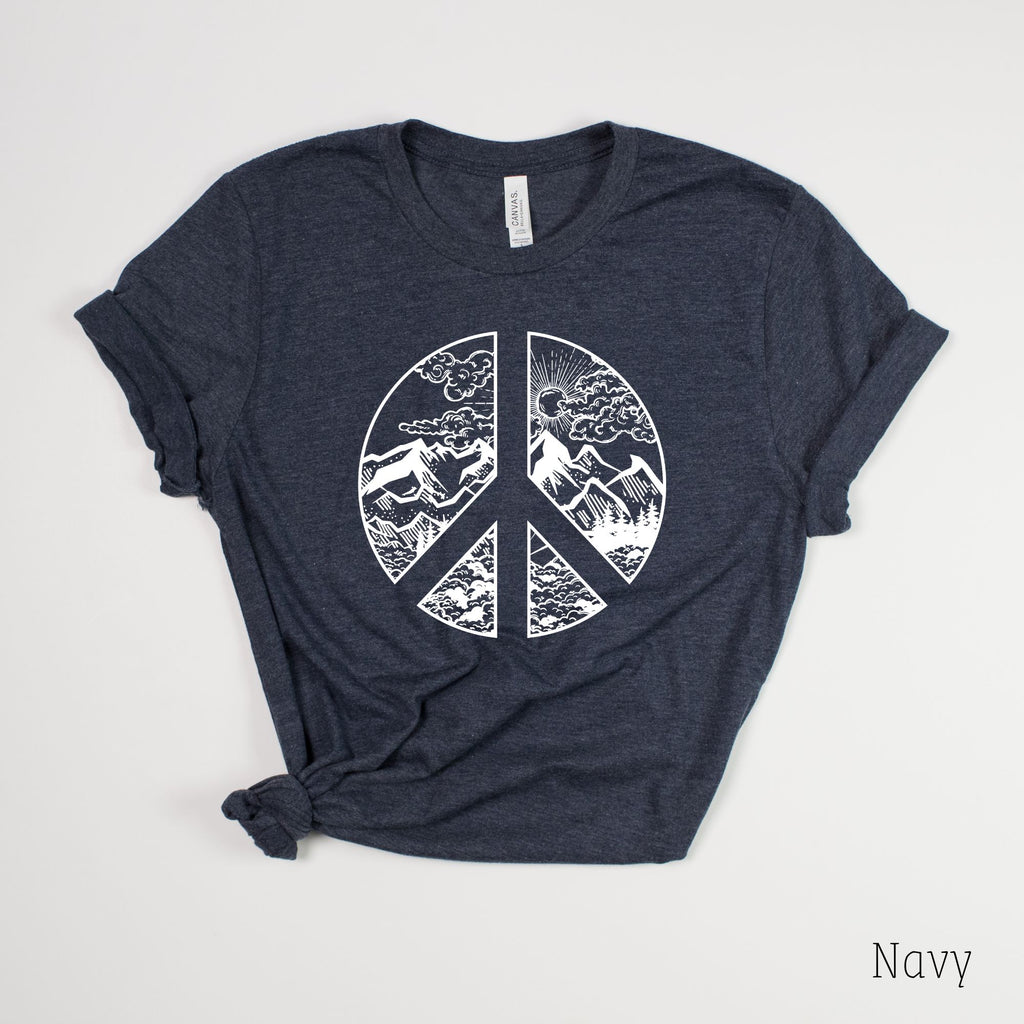 Peace Tee, Nature TShirt, Hippie Graphic Tee 2T-208 Tees- 208 Tees, A Women's, Men's and Kids Online Graphic Tee Boutique, Located in Spirit Lake, Idaho