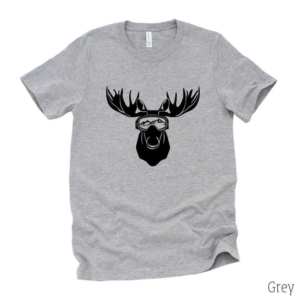 Ski Moose TShirt 5T-208 Tees- 208 Tees, A Women's, Men's and Kids Online Graphic Tee Boutique, Located in Spirit Lake, Idaho