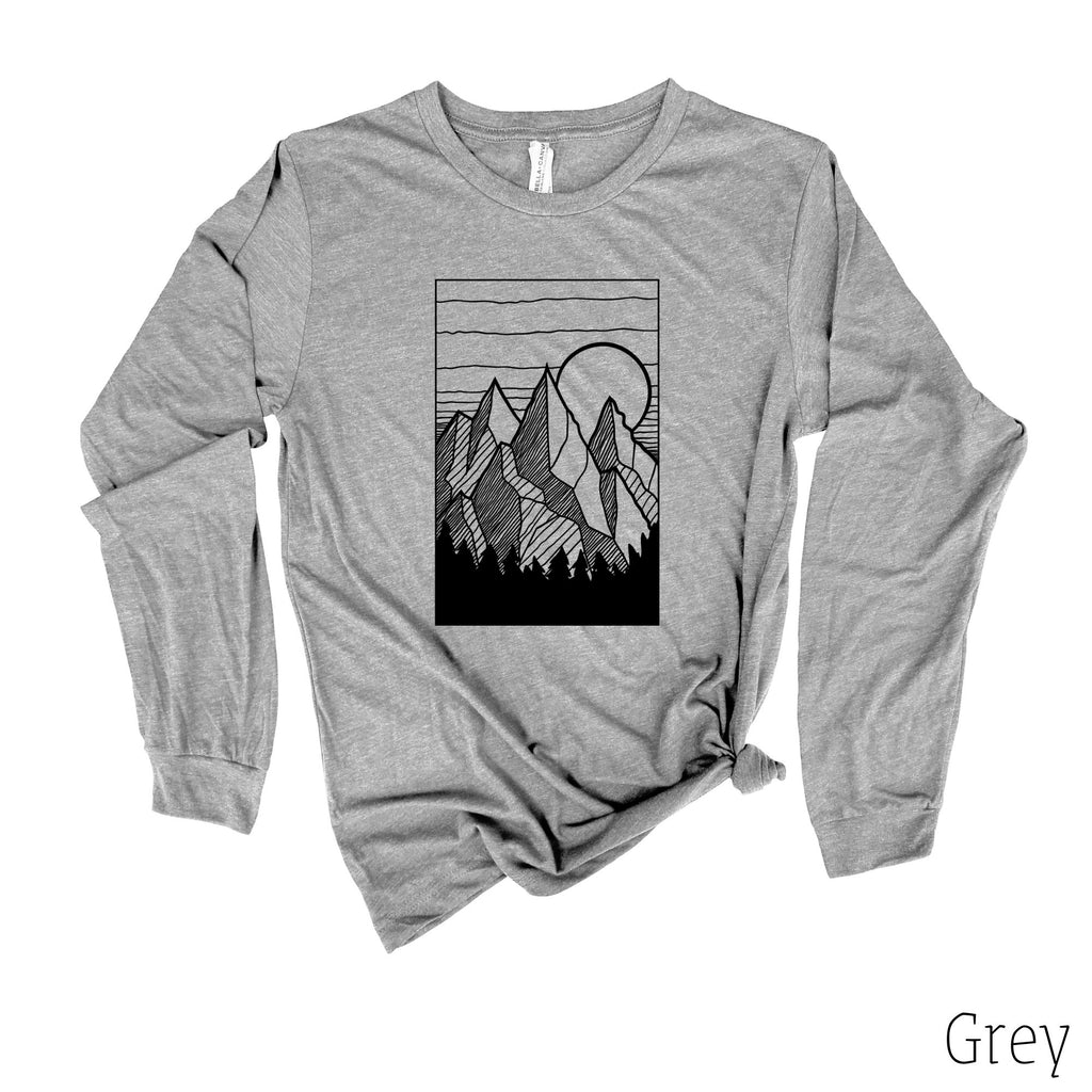 Rectangle Long Sleeve 33T-Long Sleeves-208 Tees- 208 Tees, A Women's, Men's and Kids Online Graphic Tee Boutique, Located in Spirit Lake, Idaho