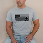 Patriotic Bigfoot TShirt for Men-208 Tees- 208 Tees, A Women's, Men's and Kids Online Graphic Tee Boutique, Located in Spirit Lake, Idaho