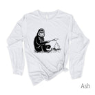 Bigfoot Roasting Smore Long Sleeve 21T-Long Sleeves-208 Tees- 208 Tees, A Women's, Men's and Kids Online Graphic Tee Boutique, Located in Spirit Lake, Idaho