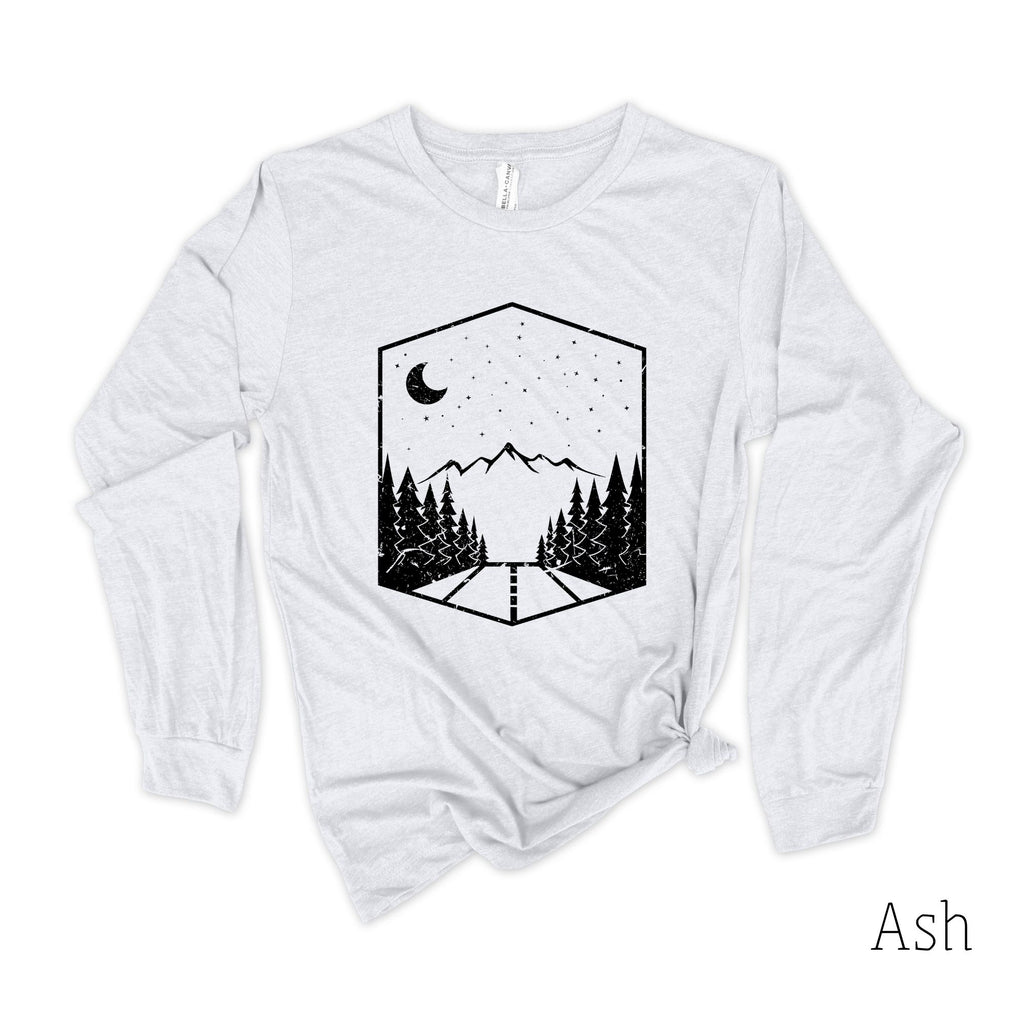 Road To Nowhere Long Sleeve 12T-Long Sleeves-208 Tees- 208 Tees, A Women's, Men's and Kids Online Graphic Tee Boutique, Located in Spirit Lake, Idaho