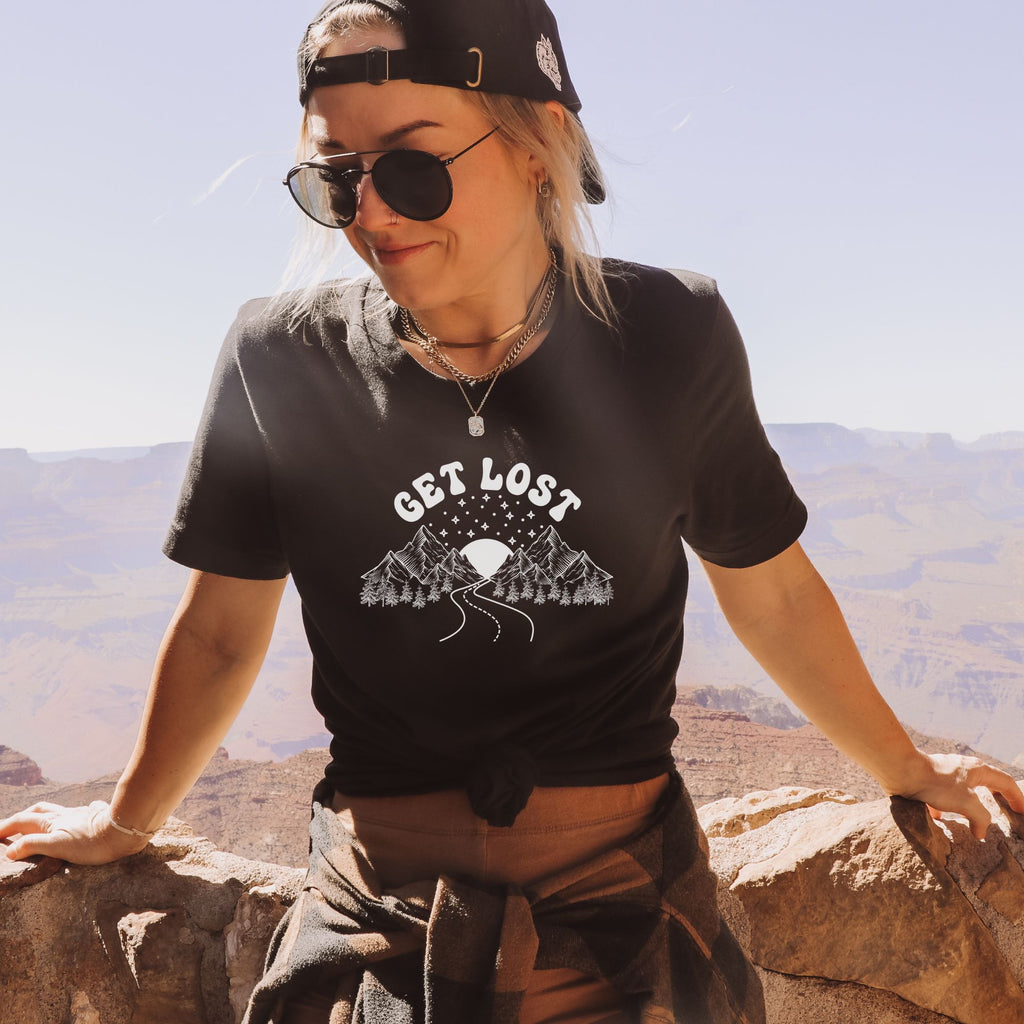 Get Lost Roadtrip TShirt-208 Tees- 208 Tees, A Women's, Men's and Kids Online Graphic Tee Boutique, Located in Spirit Lake, Idaho