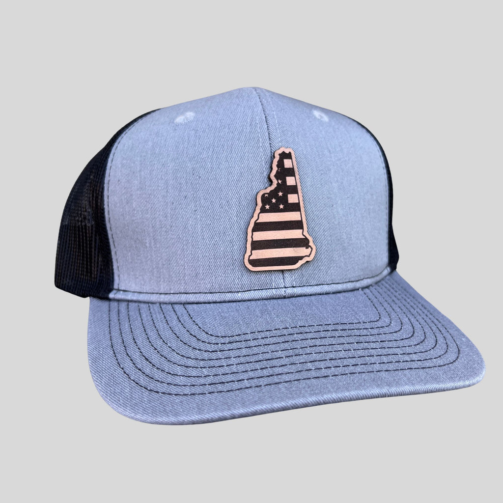 New Hampshire Flag Hat-Hats-208 Tees- 208 Tees, A Women's, Men's and Kids Online Graphic Tee Boutique, Located in Spirit Lake, Idaho