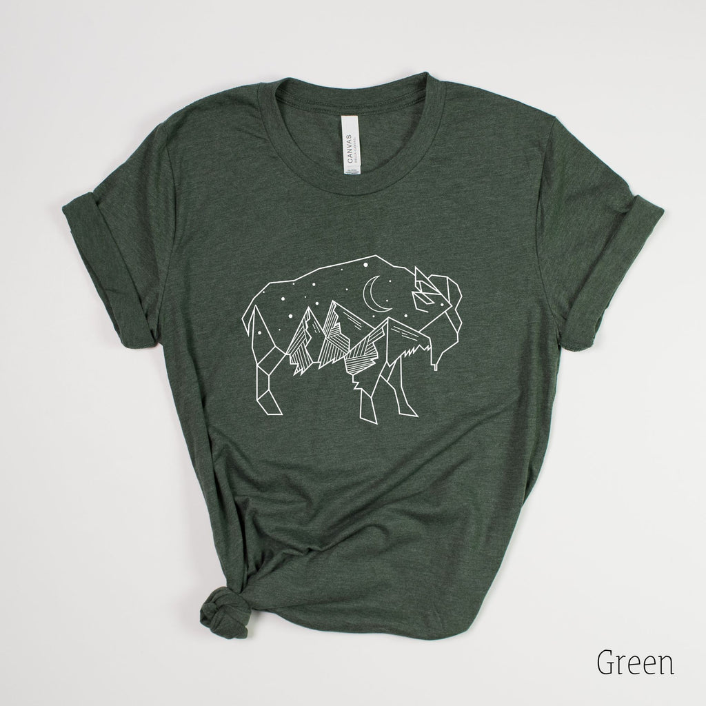 Buffalo T Shirt for Women-208 Tees- 208 Tees, A Women's, Men's and Kids Online Graphic Tee Boutique, Located in Spirit Lake, Idaho