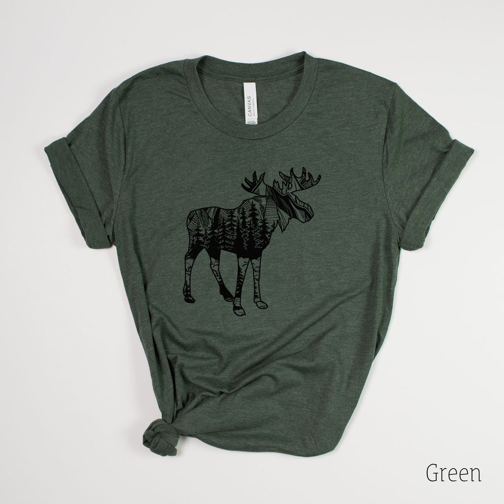 Moose Shirts for Women-208 Tees- 208 Tees, A Women's, Men's and Kids Online Graphic Tee Boutique, Located in Spirit Lake, Idaho
