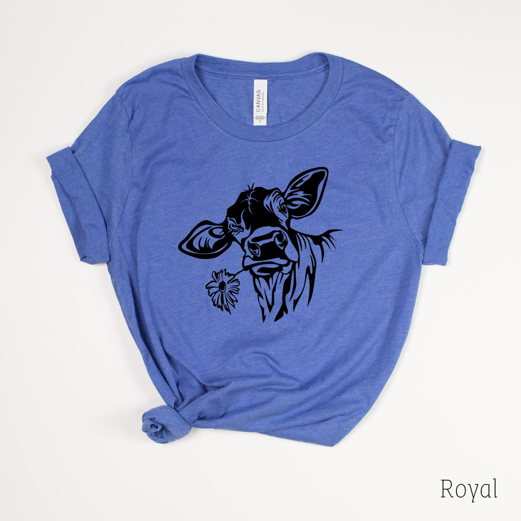 Cute Cow Graphic Tee for Women-208 Tees- 208 Tees, A Women's, Men's and Kids Online Graphic Tee Boutique, Located in Spirit Lake, Idaho