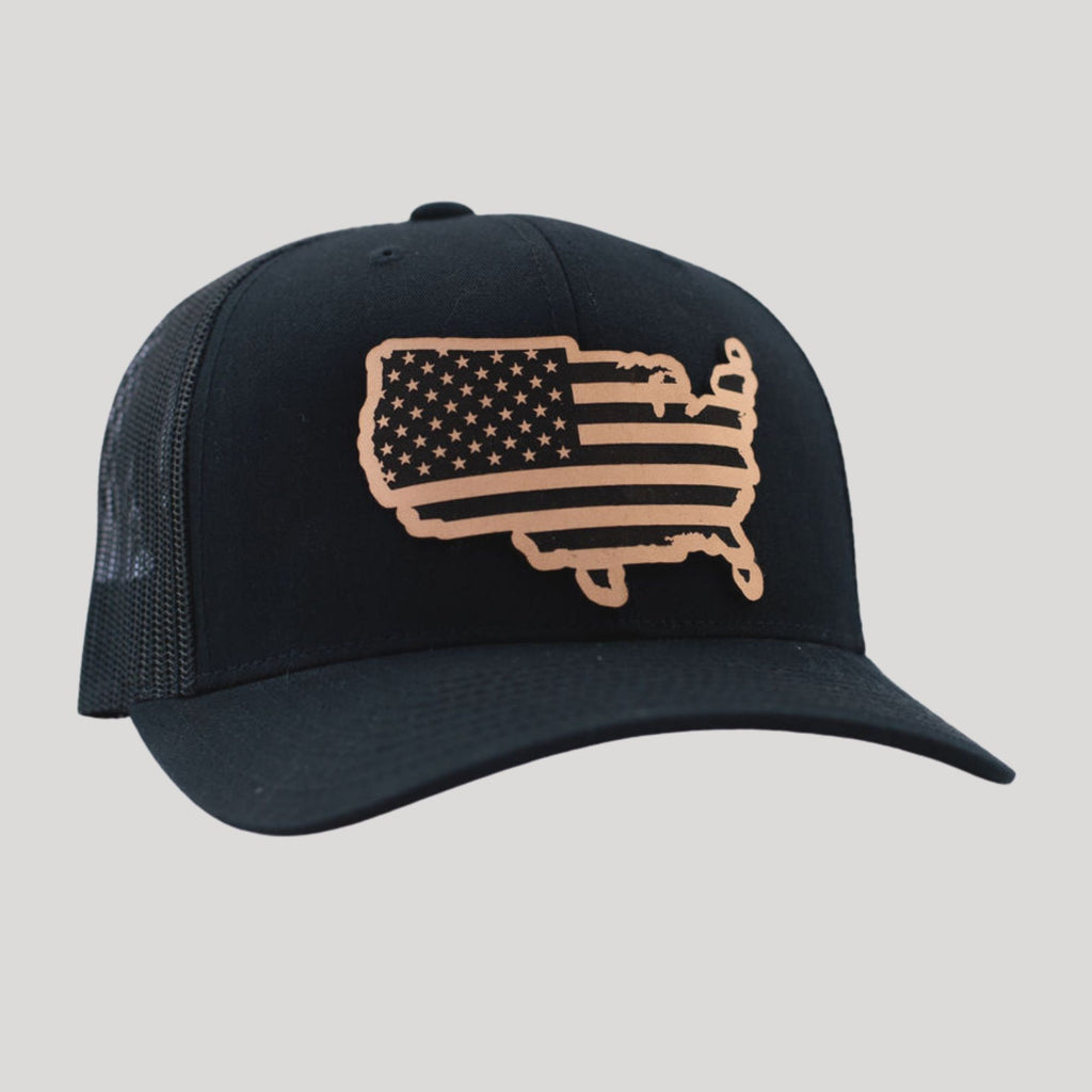 US Flag Hat-Hats-208 Tees- 208 Tees, A Women's, Men's and Kids Online Graphic Tee Boutique, Located in Spirit Lake, Idaho