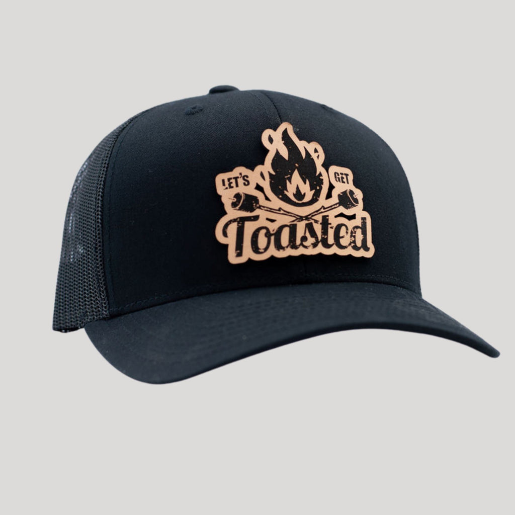 Lets Get Toasted Camping Hat-Hats-208 Tees- 208 Tees, A Women's, Men's and Kids Online Graphic Tee Boutique, Located in Spirit Lake, Idaho