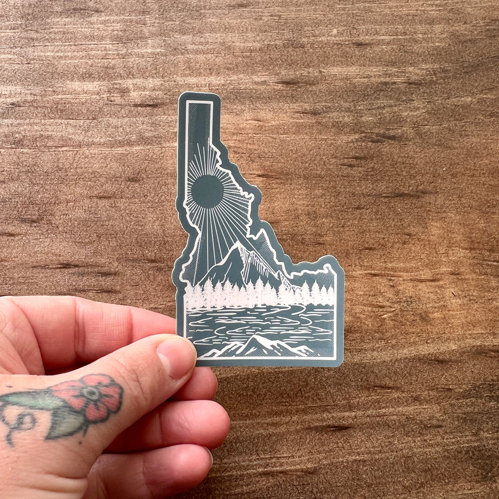 Idaho Sun Sticker-Sticker-208 Tees- 208 Tees, A Women's, Men's and Kids Online Graphic Tee Boutique, Located in Spirit Lake, Idaho