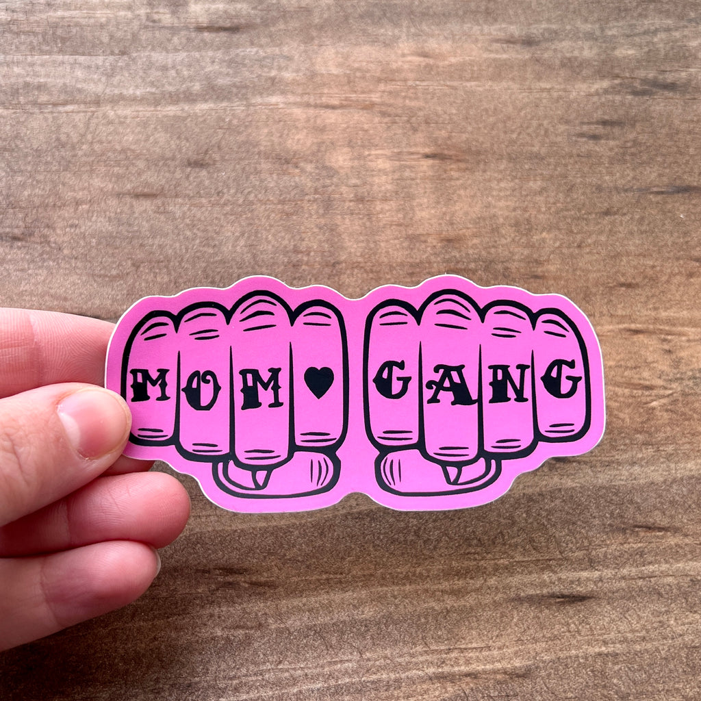 Mom Gang Sticker-Sticker-208 Tees- 208 Tees, A Women's, Men's and Kids Online Graphic Tee Boutique, Located in Spirit Lake, Idaho