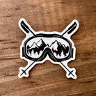 Ski Goggles Sticker-Sticker-208 Tees- 208 Tees, A Women's, Men's and Kids Online Graphic Tee Boutique, Located in Spirit Lake, Idaho
