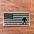 Bigfoot in Flag Sticker-Sticker-208 Tees- 208 Tees, A Women's, Men's and Kids Online Graphic Tee Boutique, Located in Spirit Lake, Idaho