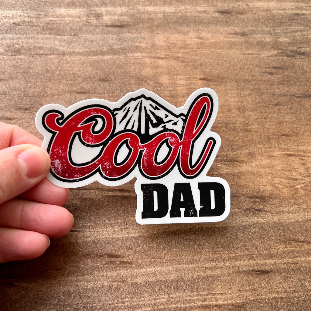 Cool Dad Sticker-Sticker-208 Tees- 208 Tees, A Women's, Men's and Kids Online Graphic Tee Boutique, Located in Spirit Lake, Idaho