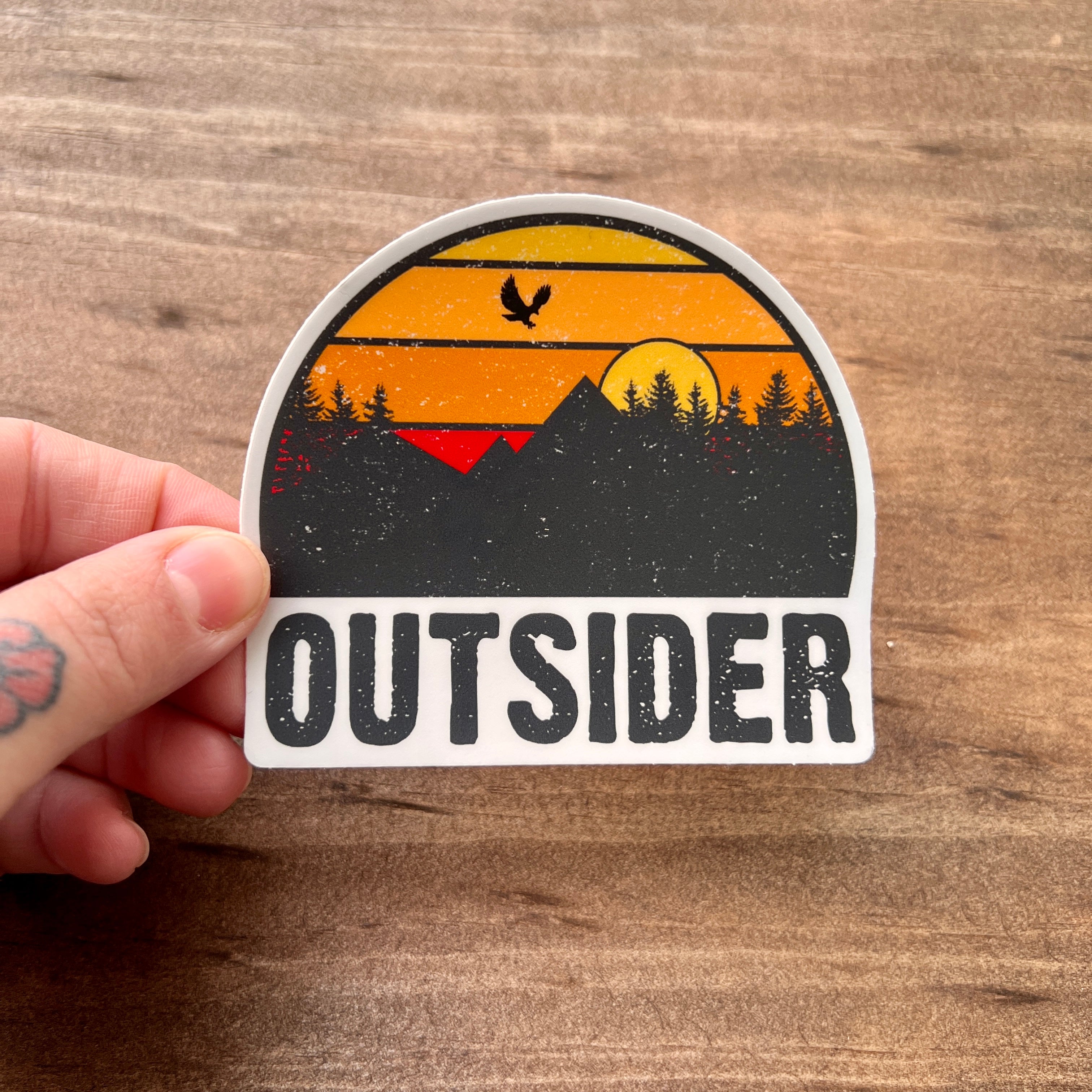 Outsider Nature Sticker-Sticker-208 Tees- 208 Tees, A Women's, Men's and Kids Online Graphic Tee Boutique, Located in Spirit Lake, Idaho