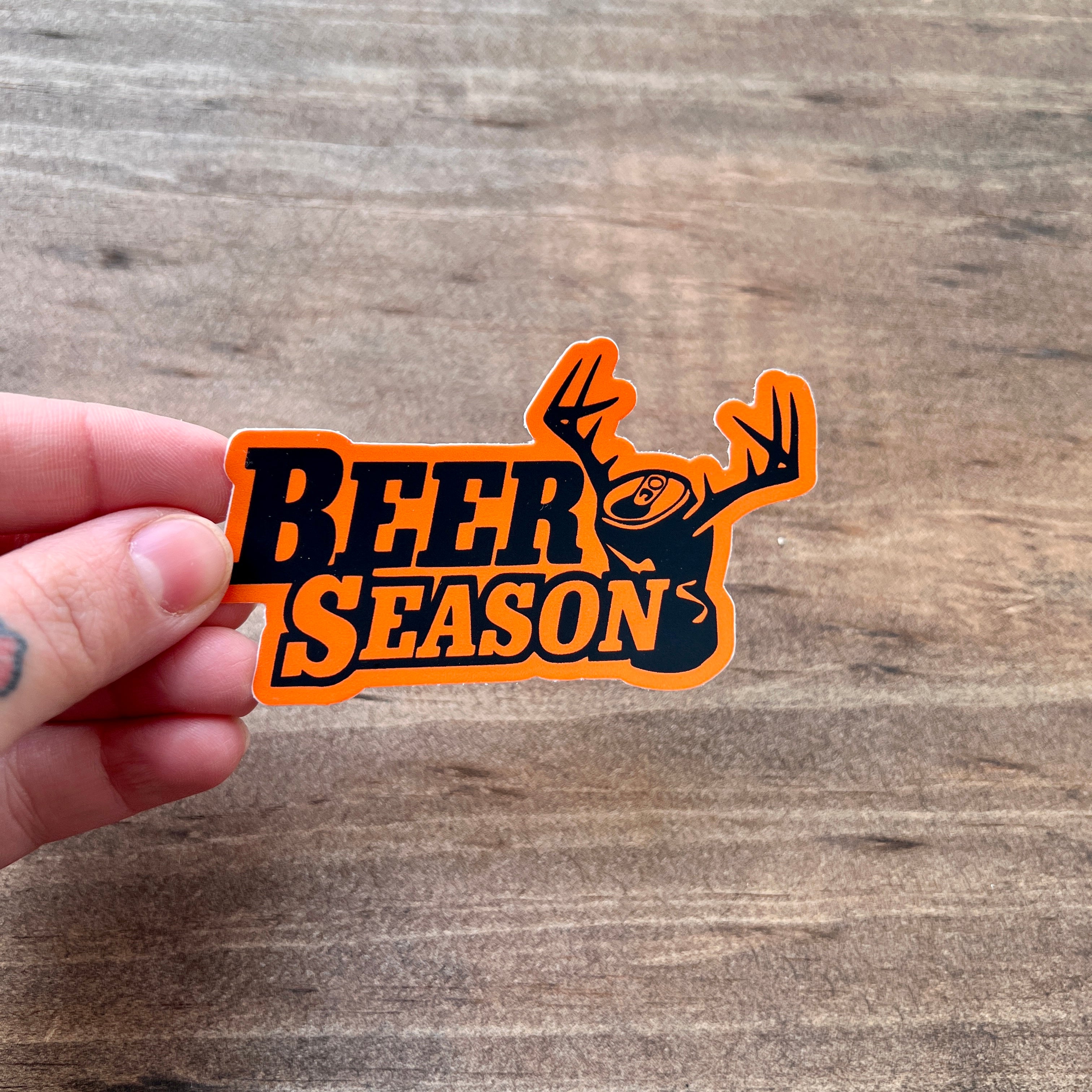 Beer Season Sticker-Sticker-208 Tees- 208 Tees, A Women's, Men's and Kids Online Graphic Tee Boutique, Located in Spirit Lake, Idaho