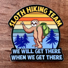 Sloth Hiking Team Sticker-Sticker-208 Tees- 208 Tees, A Women's, Men's and Kids Online Graphic Tee Boutique, Located in Spirit Lake, Idaho